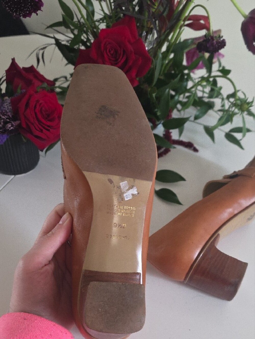 5/25$ Classic Leather Mid-Heel Loafers in Tan - Picture 12 of 12